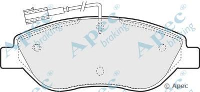 APEC BRAKING pad1275 -  Комплект тормозных колодок, дисковый тормоз
